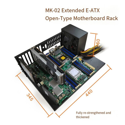 Open Computer Chassis Dual-Way Server E-ATX Motherboard Bracket Test Rack Open Cooling Rack 2