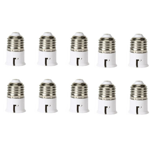 10PCS E27 to B22 Lamp Socket Converter LED Light Socket Bulb Base Lamp Holder Converter Spliter Extension Adapter