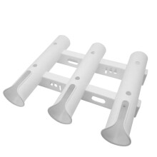 Boat Portable Plastic Fishing Rod Holder Three Tubes Adjustable Rod Rack Pole Tube Mount Bracket Socket for Fishing B