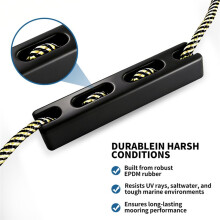 Boat Mooring  Snubbers Rubber Shock Absorbing Dock  Protector Premium Portable Easy Installation (Small)
