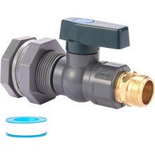 1set 3/4 Inch Rainwater Bucket Faucet Kit, 3/4 Inch Connector with Tape, Suitable for Aquariums, Bathtubs