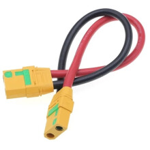 1 Stück XT90-S Anti-Funken-Verlängerungskabel (Buchse auf Buchse), Silikon, 10 AWG, 50 cm, für RC-LiPo-Akkus, Regler, Drohnen
