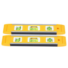 2pcs Aluminum Alloy Strong Magnetic Three-in-One Level Gauge Horizontal Bubble Level Tool for Measurement