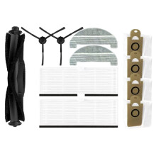 Kompatibel mit für Ultenic T10 Saugroboter: Ersatzteile und Zubehör, Hauptbürste, Seitenbürste, HEPA-Filter (11 Stück)