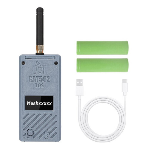 GAT562 30s Meshtastic LoRa Mesh com Tela OLED de 1,3 Polegadas, NRF52840 SX1262, Rastreador GPS LoRa Meshcore, 30dBm, 5000mAh, 868MHz