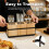 Bamboo Kitchen Utensil Holder for Countertop, 3-Compartment Organizer for Cooking Tools, Silverware, and Spatulas 2