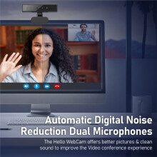 2K 4MP Webcam met Gezichtsherkenning en Microfoon voor Windows Hello-Identificatie en -Aanmelding, Webcamera voor Laptop