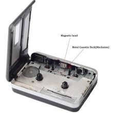 Cassette Player USB Cassette to MP3 Converter Capture Audio Music Player Tape Cassette Recorder Kit, with USB Transfer