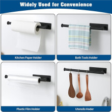 Stainless Steel Under Cabinet Organizer, Paper Towel Holder with Matte Finish
