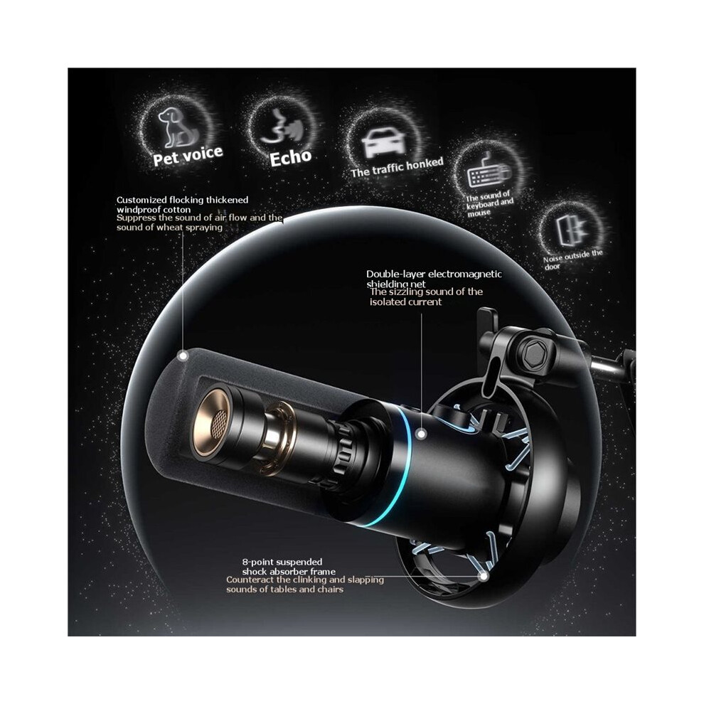 Pd200w Hybrid Wireless Podcast Mic Xlr Usb Dynamic Microphone For Pc Phone Camera Streaming Gaming Recording