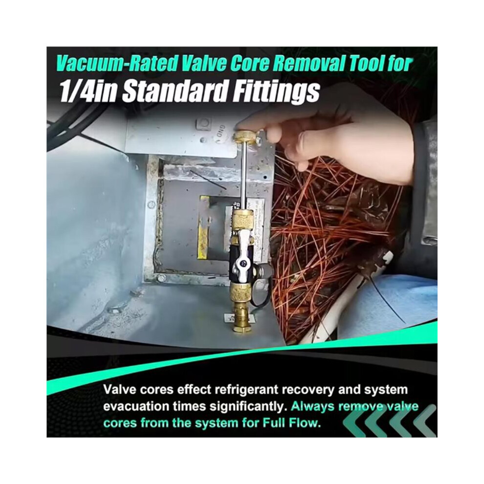 Vacuum Valve Core Disassembly Tool Set, Accuracy Valve Core Removal And Installation Kit,For Hvac And Plumbing Systems 6032199703718