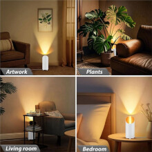 2-Pack Uplighting Inomhus Golvkanlampa, 5W Uplights med 2700K LED GU10-Lampor, Uplights Golvspotlights US-Kontakt