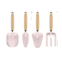 (Pink) Kids Gardening Tools Set, Outdoor Backyard Play Shovel Rake Kit
