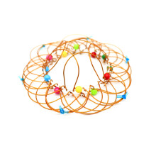 Flexible Basket Magic Flow Multicolored Rotating Flower Basket Toy for Autism Special Needs Stress Reliever Green