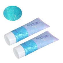 2 Stück Body-Glitzer-Gel 50 ml Blau 09 Mehrzweck