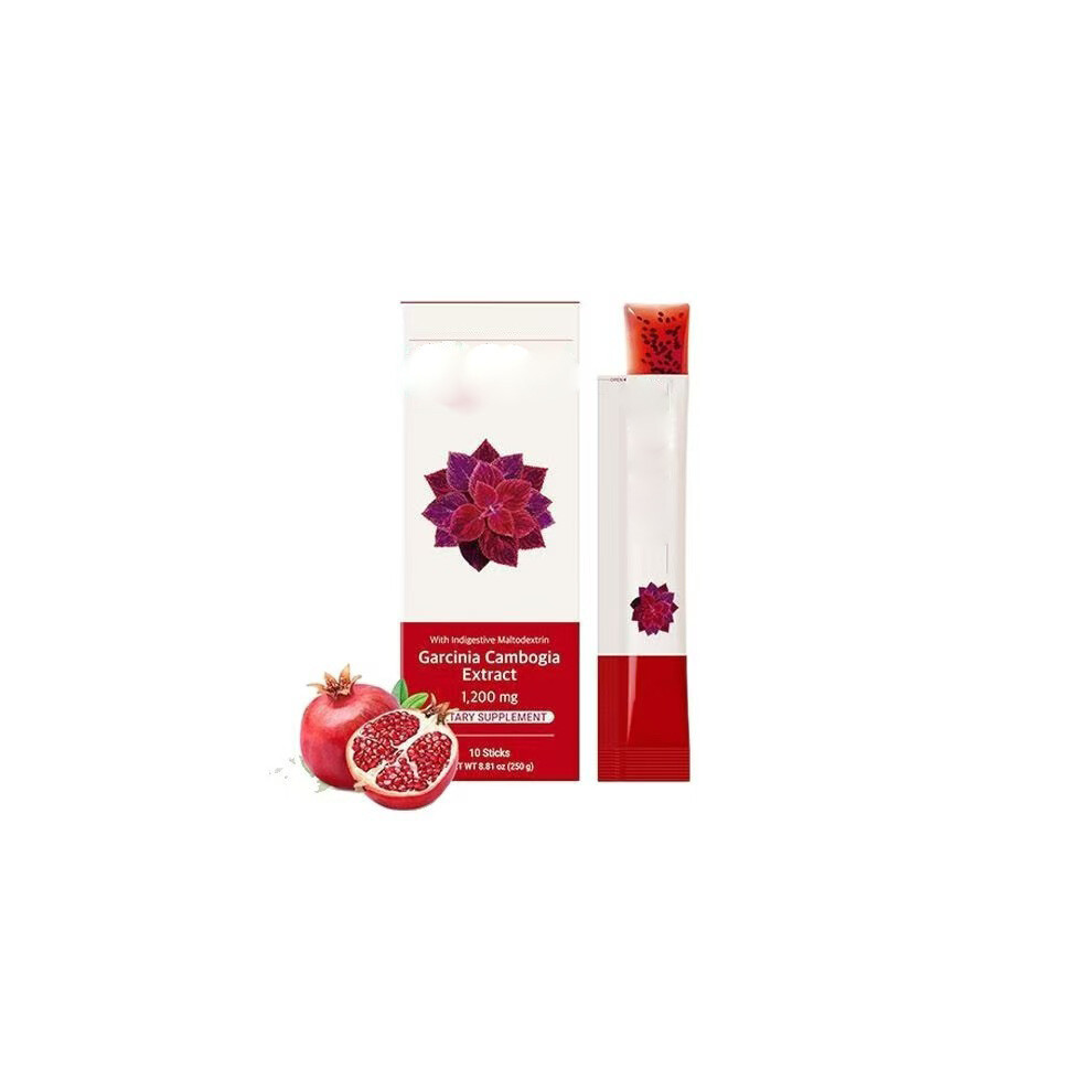 (2PCS) 1200mg Garcinia Cambogia Extract,10 Sticks Pomegranate Flavor Daily Wellness Dietary Supplement