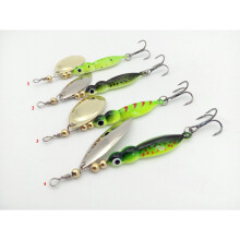 (4#)Spinner Baits Fishing Lures Spinnerbait Trout Metal Spoon Willow 15g9cm
