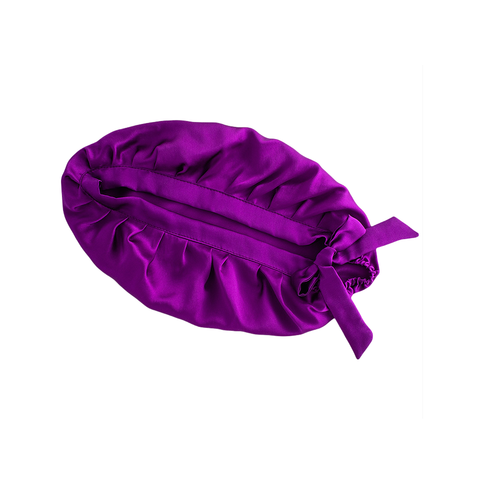 Inf Purple 16 Momme Silk Sleep Cap