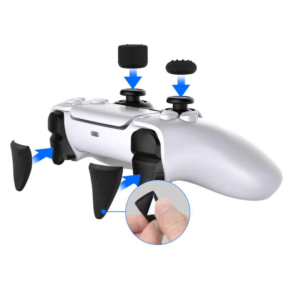 Silicone Button Caps For Ps5 Controller Black 7314280725984