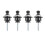 4X Attache Curroie Sangle Strap Lock Noir pour Guitare Basse Electrique 1