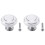 2 x Ceramic Door/Wardrobe/Cabinet/Cupboard Knob Handle Drawer White 1