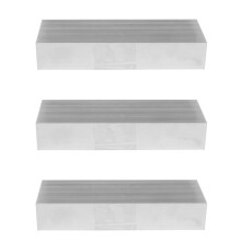 3X Aluminum Heat Radiator Heatsink Cooling Fan 200x69x37mm Silver Tone