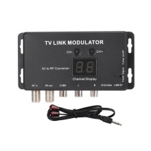 TM70IR TV-Link-Modulator Unterstützt PAL und NTSC, AV-zu-RF-Konverter für AV-Quellboxen, RF-Modulator