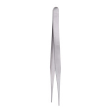 2X Tweezers Tweezers Doctor Pliers Tweezers Antistatic Metal Curve Round Straight (TS-10)