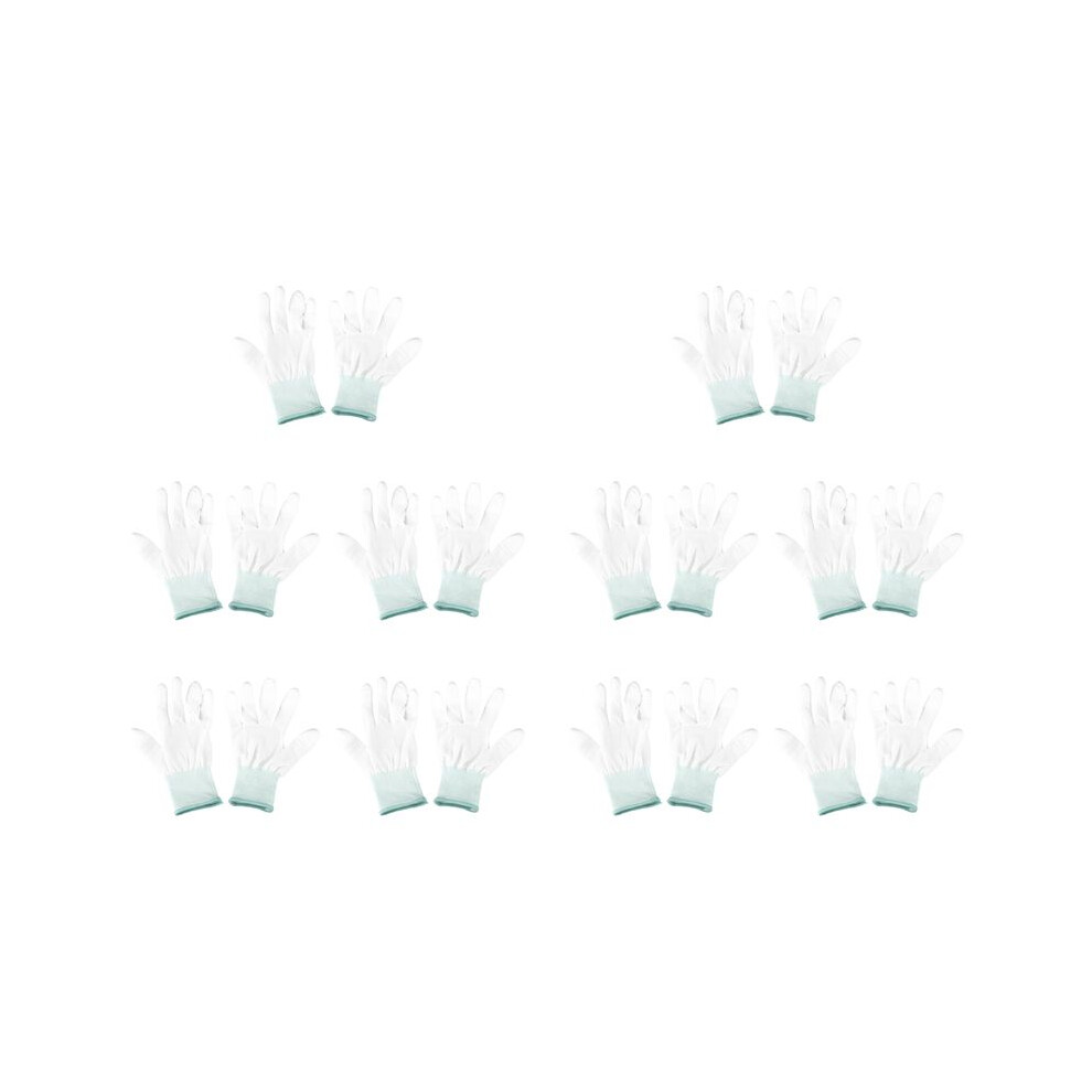 10 Pair Esd Pc Computer Working Anti-Skid Anti Skid Anti-Static White Gloves New 6033793824397