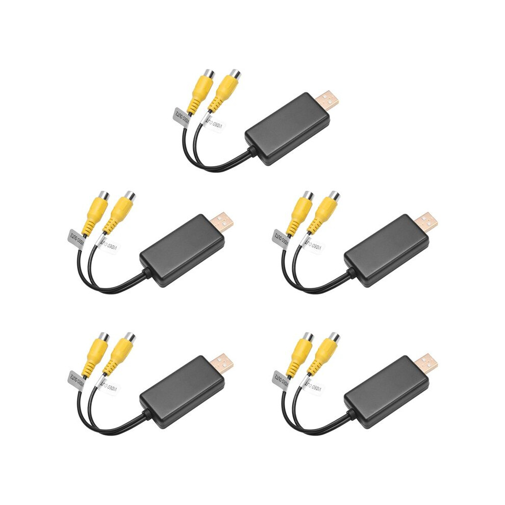 5X Usb To Cvbs Rca Video Output Adapter Box Interface Connect To Monitor Display Device For Android Radio Multimedia(A) 6033600613787