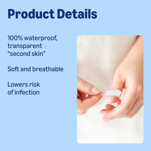 Healthcare By Amazon Waterproof Plasters (Transparent "Second Skin" 2