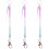 3X Lobster Hook   Spring Stretchy Coil Keyring Keychain Strap Rope Cord 1