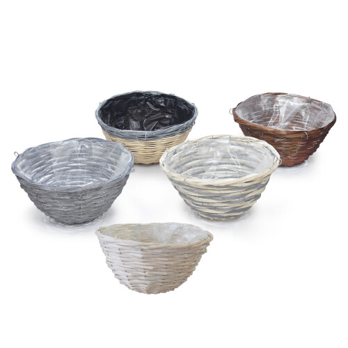 Brown Rattan Hanging Garden Planter 2
