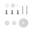 For  CyberBrick 1:48 Single-Axis Plastic Reduction Gear Kit for 3D Printed Models Plastic Reduction Gear Kit 4