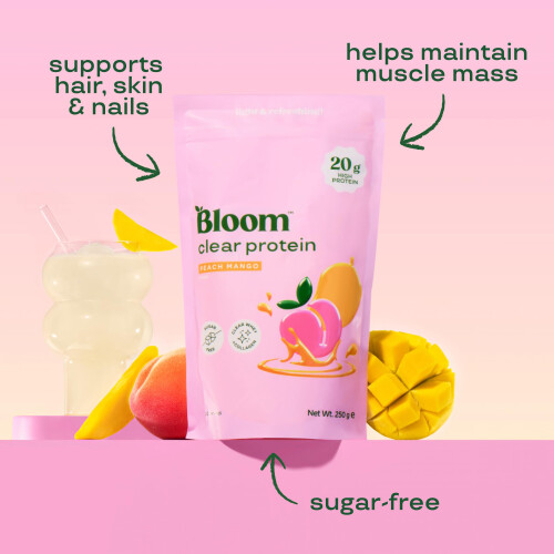 Bloom Nutrition Clear Protein Powder – Peach Mango Flavour – Whey 1