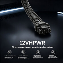 Kabel Zasilający PCIe 5.0 12VHPWR 16-Pinowy, 12VHPWR 16-Pinowy (12+45), Męski-Męski, Modułowy do Karty Graficznej 4090/5090