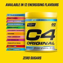 C4 Original Beta Alanine Sports Nutrition Bulk Pre Workout Powder for Men & Women | Best Pre-Workout Energy Drink Supplements | Creatine Monohydrate