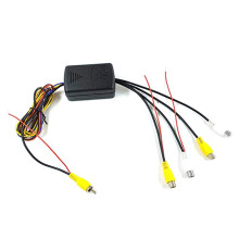 4-Way Car Camera Control Box - 360 Panoramic View Converter for Front/Rear/Left/Right Blind Spot Cameras