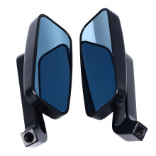 2er-Set Vintage-Rückspiegel aus blauem Glas für Motorräder