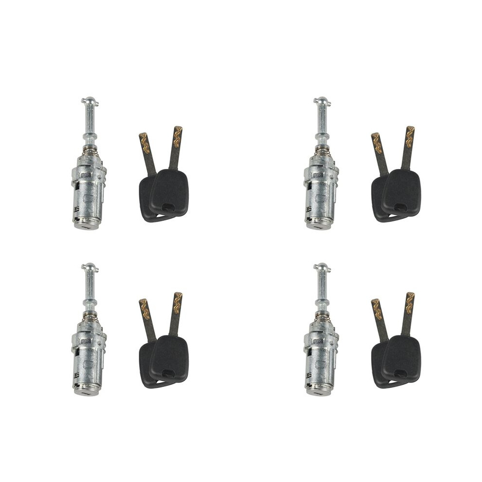 4X Car Left Front Door Cylinder Lock With Key Kit For C2 C3 2002-2010 Accessories 9170T9 9170.T9 6032759601836