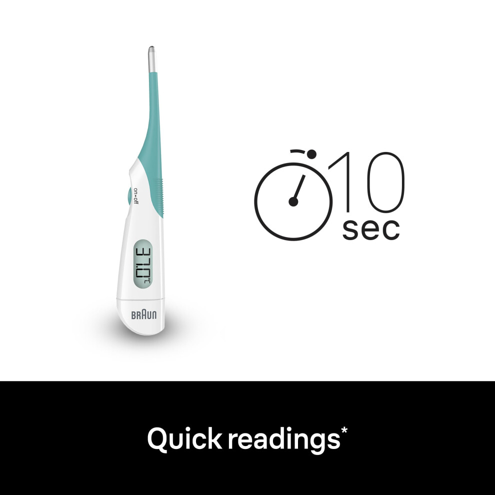 Braun High Speed Digital Thermometer - Digital Stick For Multi-Site Usage - Orally, Rectally Or Underarm - Baby And Infant Friendly - #1 Brand Among