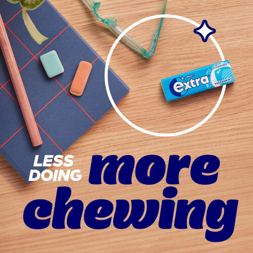 Wrigley's Extra Peppermint Chewing Gum Sugar Free Multipack, 5 x 10 Pieces 2