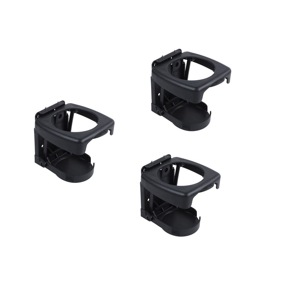 3X Plastic Folding Car Truck Drink Cup Can Bottle Holder Stand Black 4713369887781