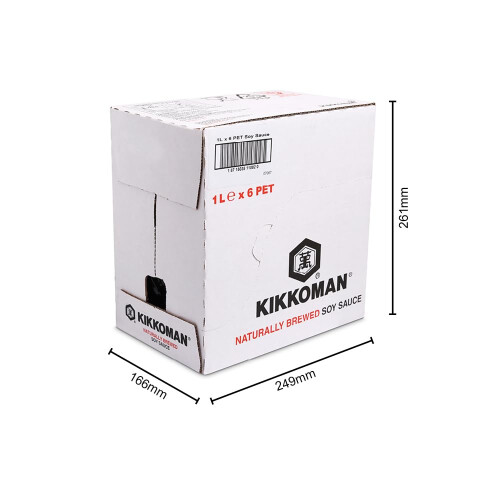 Kikkoman Soy Sauce, 1 Litre, (Pack 6), Naturally Brewed 2