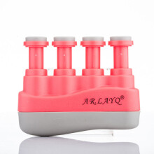 (Red)Portable Indoor Outdoor Guitar Piano Hand Finger Exerciser Trainer Grip