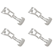 4pcs 18mm Stainless Steel Deployant Watch Strap Folding Buckle Clasp for , Smooth 18mm