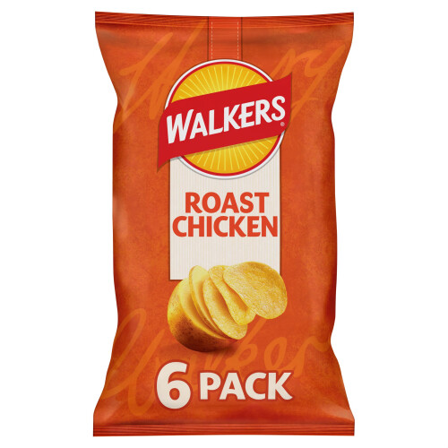 Walkers Walkers Roast Chicken Multipack Crisps 6x25g 2