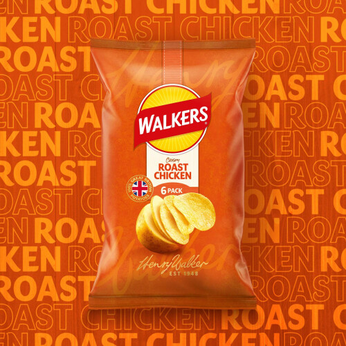 Walkers Walkers Roast Chicken Multipack Crisps 6x25g 1