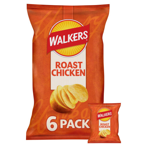 Walkers Walkers Roast Chicken Multipack Crisps 6x25g 2