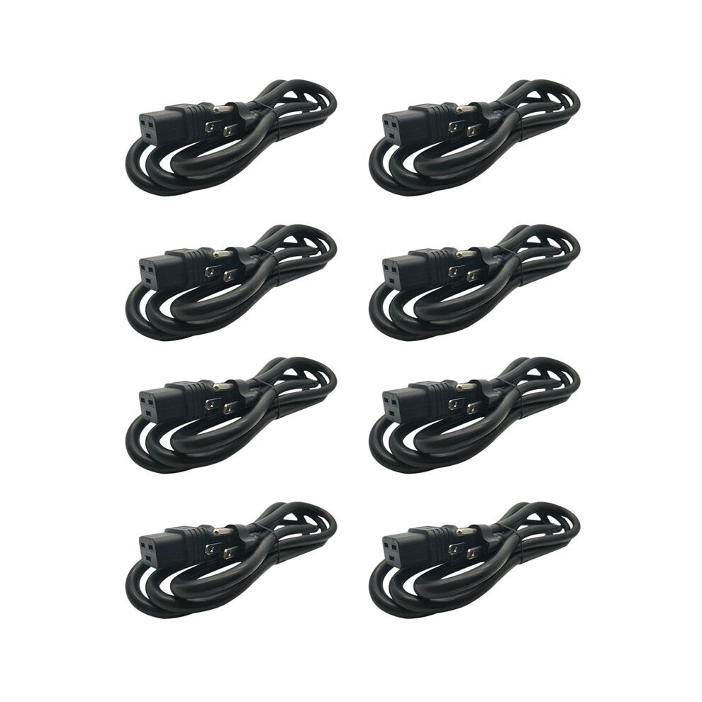 8X Us Nema 5-15P To C19 Ac Power Extension Cable Cord Nema 5-15P To Iec 320 C19 Power Cord(Us Plug,1M) 4711972129496